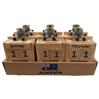 CALENDAR POMPOM KOALA WITH ARMS AND LEGS DISPLAY BOX OF 6 PIECES