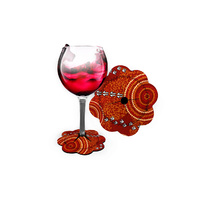 WINE GLASS COASTER, LUTHER CORA DRY