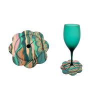 WINE GLASS COASTER, JEDESS HUDSON, WAMIN IN THE WET