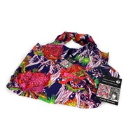 FOLDING BAG, WILDFLOWERS BLUE