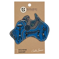 MAGNET, DOME MAP C.J. H&G BLUE (x5)