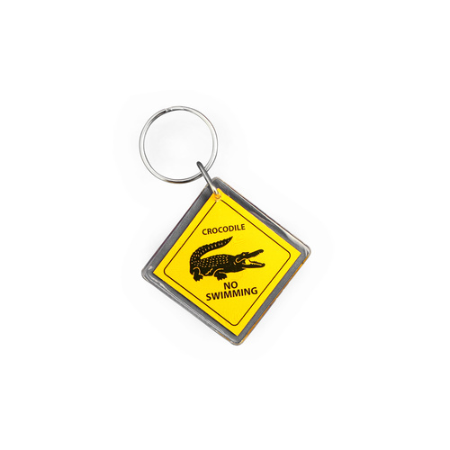 K/RING, CROC ROADSIGN NO SWIM (12X)