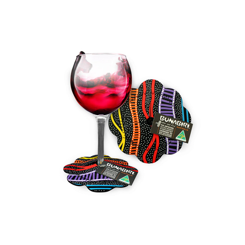 WINE GLASS COASTER, JEDESS HUDSON AINBOW RIVER