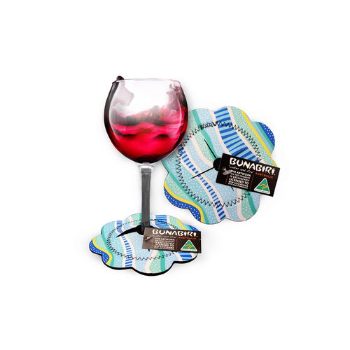 WINE GLASS COASTER, JEDESS HUDSON RAINBOW REEF