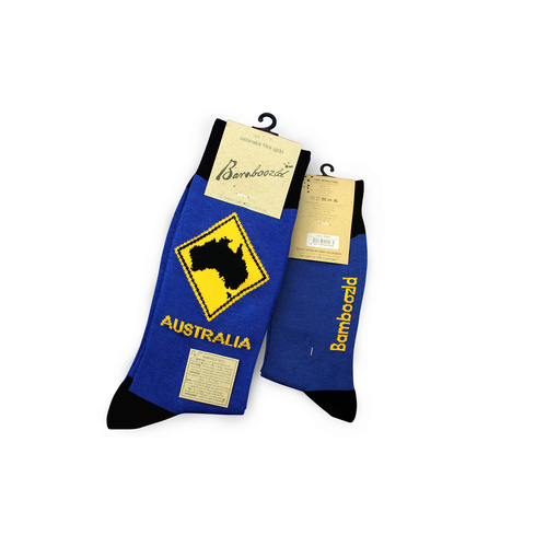 SOCKS, ROADSIGN MAP MENS BLUE 7-11