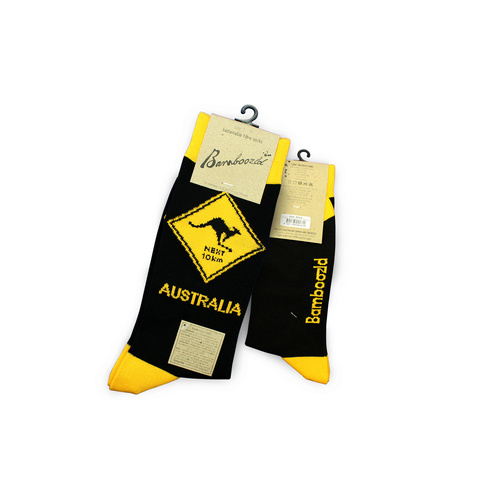 SOCKS, ROADSIGN ROO MENS BLK/Y 7-11