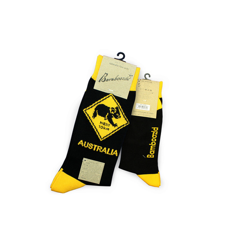 SOCKS, KOALA ROADSIGN BLK/Y 7-11