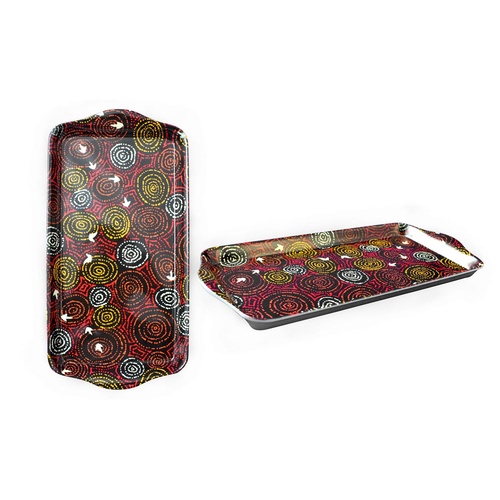 TRAY, MELAMINE 25X12CM EMU TRACKS