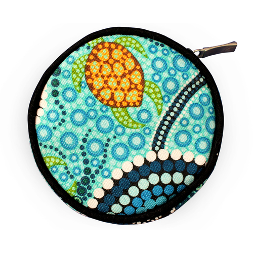 CANVAS COIN BAG ROUND, COLIN JONES COLS OF THE REEF