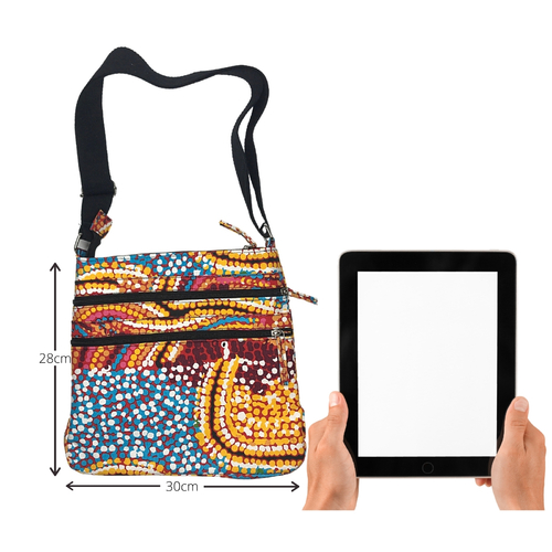 CROSS BODY CANVAS BAG, SNAKE DREAMING