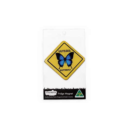 MAGNET, DOME R/SIGN BUTTERFLY  (10)